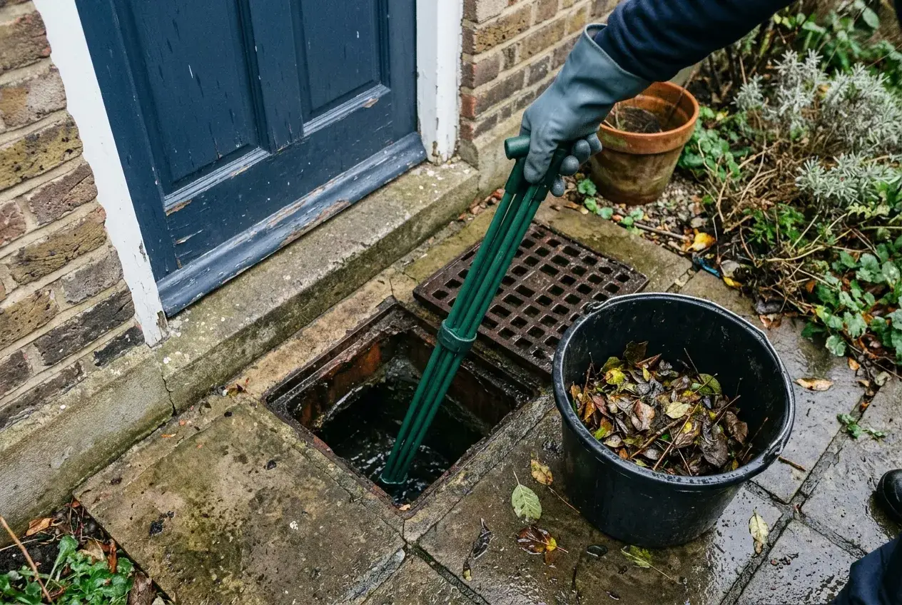 Blocked kitchen drain, the starting point of the guide, Fixsy guides